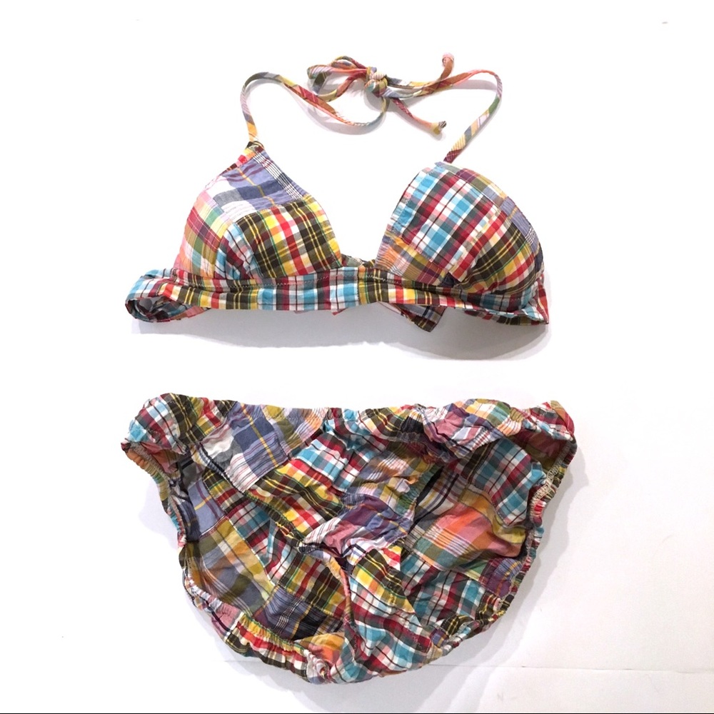J Crew Madras Bikini Bottom